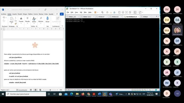 Creacion Arreglos RAID con maquinas virtuales en LINUX DEBIAN смотреть онлайн