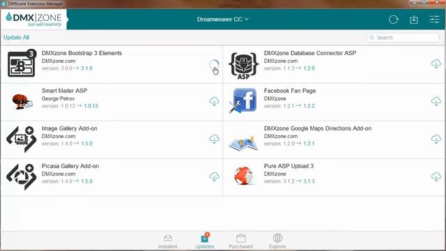Updating extensions with DMXzone Extension Manager смотреть онлайн