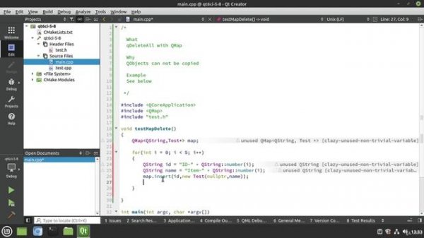 8. qDeleteAll with QMap