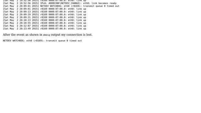 Ubuntu: Ethernet Connection randomly disconnects after transmit queue 0 timed out смотреть онлайн
