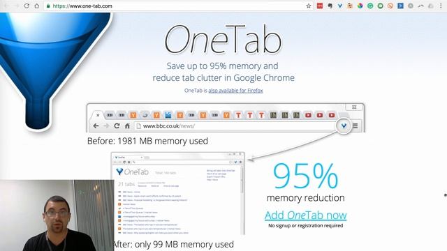 One Tab Plugin Save up to 95% memory смотреть онлайн