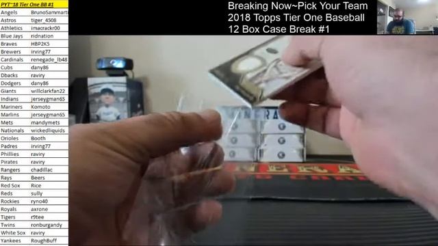 Pick Your Team~2018 Topps Tier One Baseball 12 Box Case Break #1 смотреть онлайн