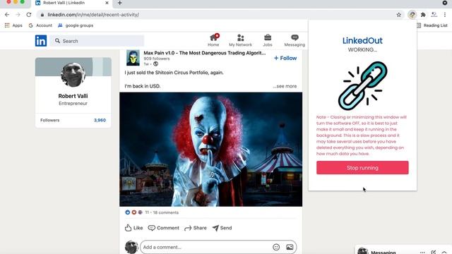 A Chrome Extension that deletes LinkedIn ‘Posts’, ‘Comments’, ‘Articles’, and undoes ‘Reactions’. смотреть онлайн