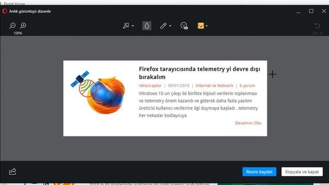 Opera tarayıcısında ekran görüntüsü nasıl alınır смотреть онлайн
