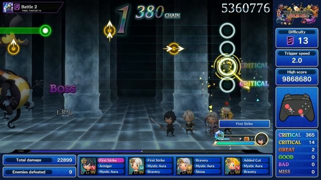 Theatrhythm Final Bar Line : FFIV - "Battle 2" - Supreme Difficulty Perfect Chain смотреть онлайн