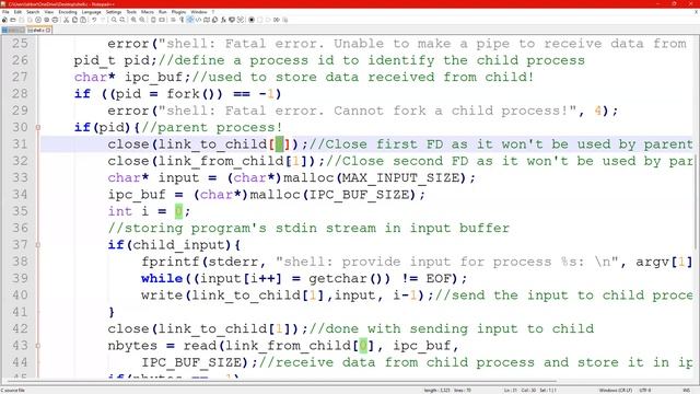 Inter-process Communication in C using Unix fork, exec*, wait, read, write, etc смотреть онлайн