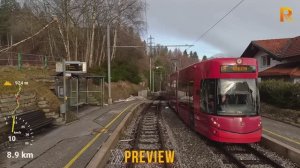 Фульпмес - Инсбрук  -  междугородний трамвай (железная дорога долины Штубай, Австрия), 4K/60 fps