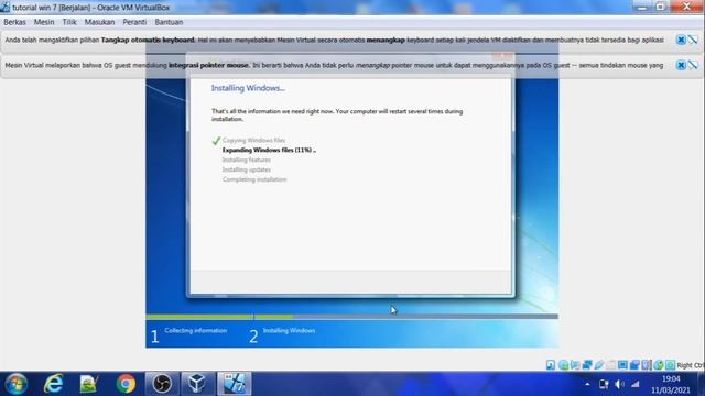 Tutorial Instalasi OS Win 7 menggunakan VirtualBox смотреть онлайн