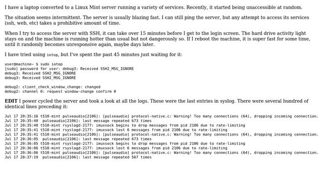 Unix & Linux: Excessively high disk usage freezes my server (2 Solutions!!) смотреть онлайн