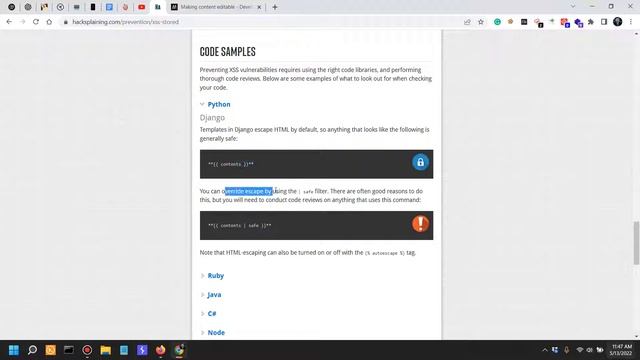 Practical Web Application Security - Part 3 - Cross-Site Scripting (XSS) Defenses [Hacksplaining] смотреть онлайн