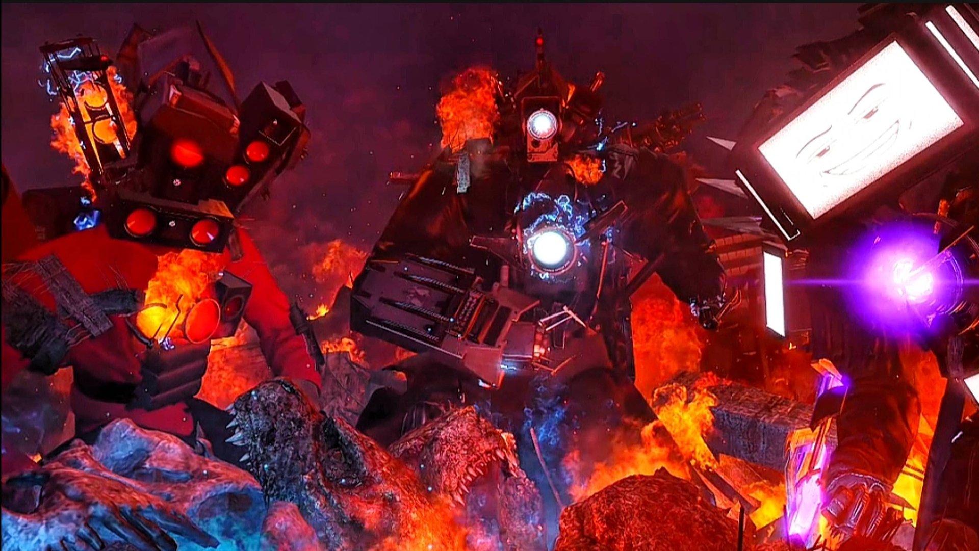 Godzilla vs Titan Cameraman x Titan speakerman. смотреть онлайн