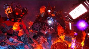 Godzilla vs Titan Cameraman x Titan speakerman.