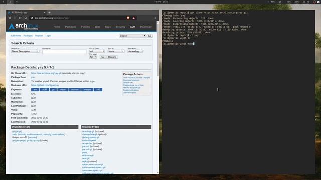 Installing AUR Packages from the Terminal and Setting Up Yay смотреть онлайн