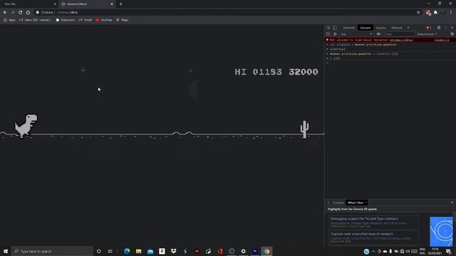 Hack And play Chrome dino game to 100000 смотреть онлайн