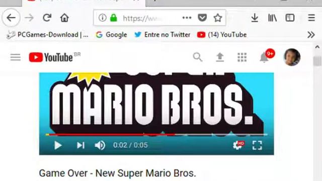 137 Game Over New Super Mario Bros YouTube Mozilla Firefox 18 03 2018 13 39 51 смотреть онлайн