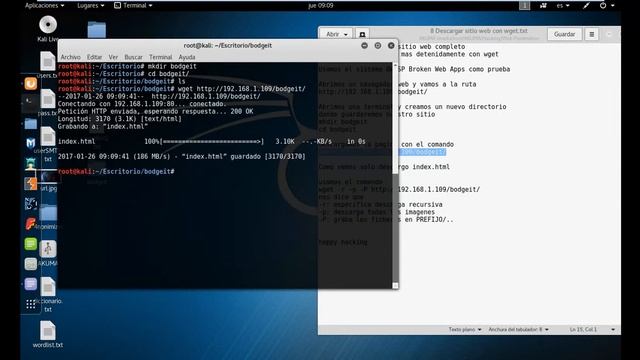 Descargar sitio web con wget - Kali Linux смотреть онлайн
