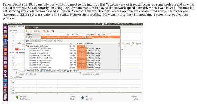 Ubuntu: System monitor network speed monitor not working for LAN but works for my Wi-fi смотреть онлайн