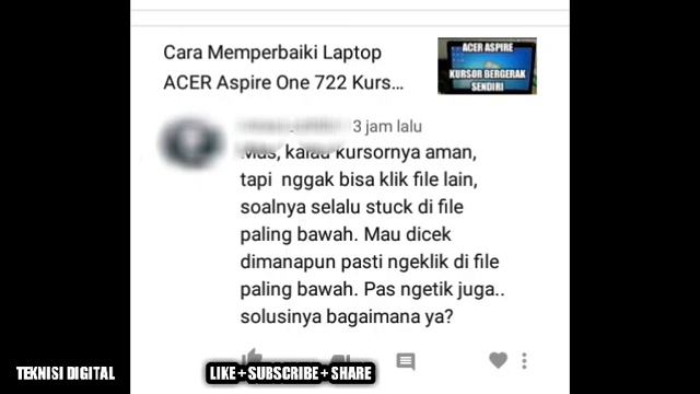 Podcast #65 Cara Memperbaiki Laptop Acer Aspire One 722 Kursor Bergerak Sendiri смотреть онлайн