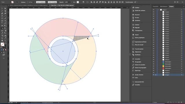 Illustrator CC : #16 - Outil concepteur de formes : Créer le logo Google Chrome смотреть онлайн