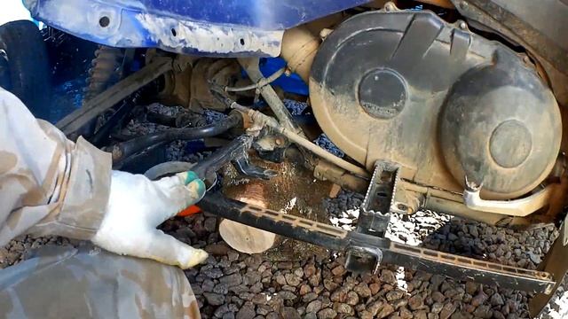 Suzuki Kingquad 500 проблемы с тросиком тормоза