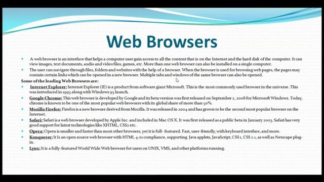 5. BSc/BCom 1/2 - Computers - ICT - Unit 1 - Browser & Types of Browsers смотреть онлайн