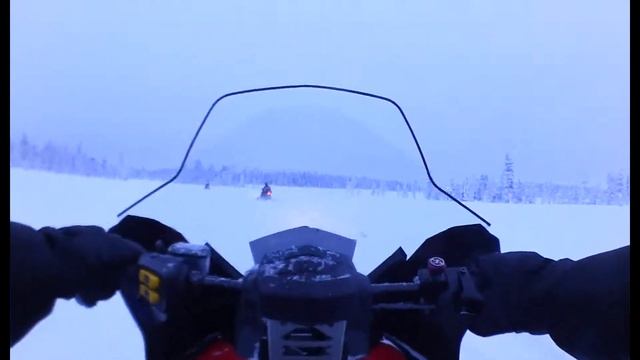 Snowmobile adventure near Iso-Syöte (Finnish Lapland), part 1 смотреть онлайн
