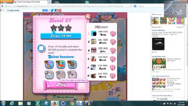 Candy Crush Saga Lives and Item Hack смотреть онлайн