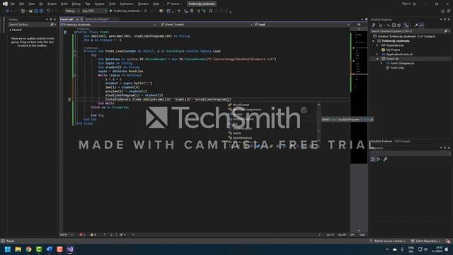 Evidencija studenata - Visual Basic (Try Catch, StreamReader, StreamWriter) смотреть онлайн
