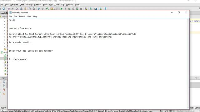 Error:Failed to find target with hash string 'android-O' & android-? смотреть онлайн