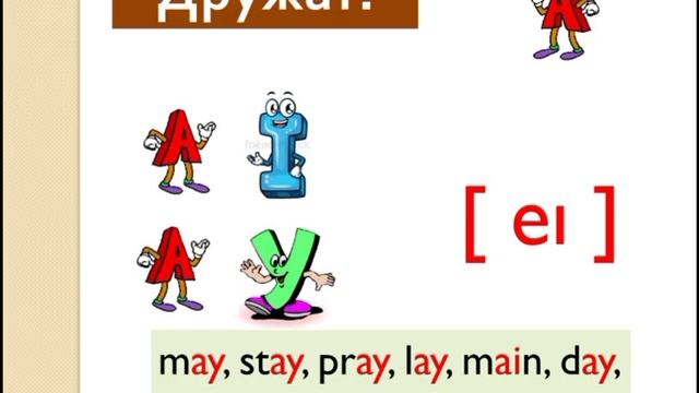 Читаем по-английски. Буквосочетания ai/ay, ei/ey