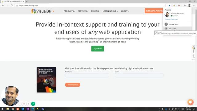 Different browser sessions using profiles functionality in Microsoft Edge смотреть онлайн