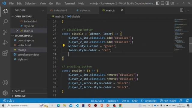 Score keeper Using JavaScript | JavaScript Project смотреть онлайн