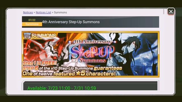 Summons bleach brave souls 4th anniversary. Ichigo getsugatensho, berserker. смотреть онлайн