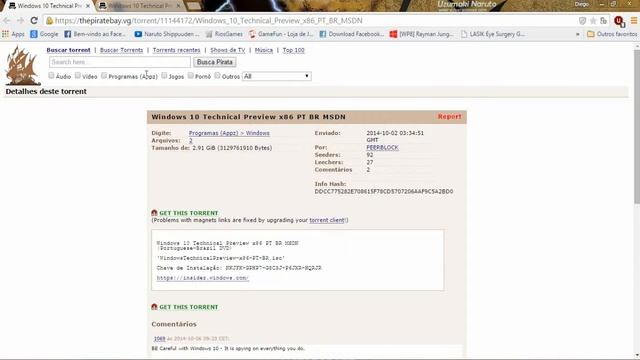 COMO BAIXAR O WINDOWS 10 Technical Preview 32-64bits PT-BR смотреть онлайн