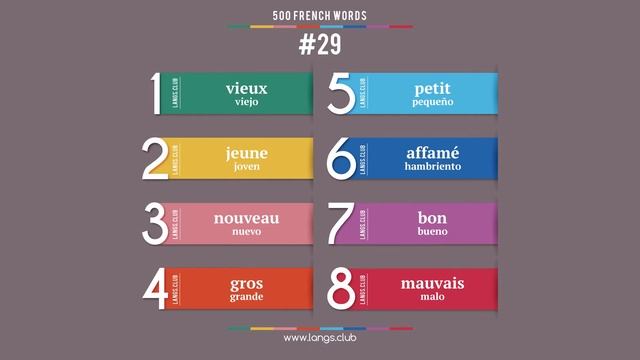 #29 - Aprender FRANCÉS. 500 palabras básicas del idioma francés. смотреть онлайн