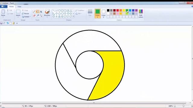 how to draw google Chrome logo using Ms Paint EASY in 1 minute...The dream смотреть онлайн