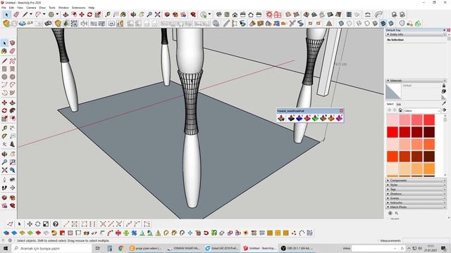 SKETCHUP 2020 JointPushPull , EĞRİ YÜZEYLERE KABARTMA UYGULAMA смотреть онлайн