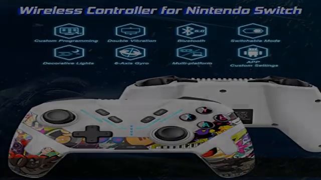Wireless Switch Controller, Pro Controller for Switch/Lite/OLED/PC Windows 8 10 11/iPhone/Android, смотреть онлайн