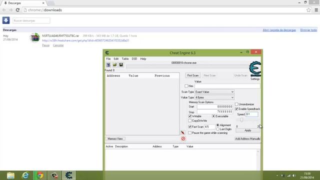 Acelerar la Velocidad de descargas en Google Chrome al máximo, con Cheat Engine смотреть онлайн