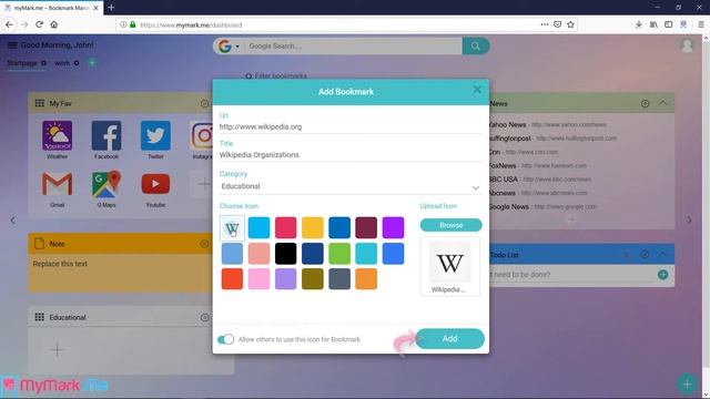 Bookmark Manager & Start page | myMark.me смотреть онлайн