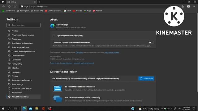 HOW TO UPDATE MICROSOFT EDGE 2022 / MICROSOFT EDGE NEW UPDATE 2022 смотреть онлайн