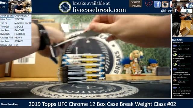 2019 Topps UFC Chrome Live 12 Box Case Break Weight Class #02 смотреть онлайн