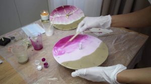 Инструкция. Часы с эпоксидной смолой: "Розовое море".