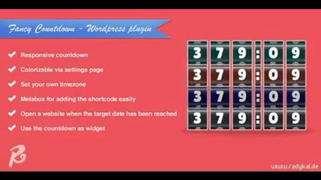 Preview Fancy Countdown - WordPress plugin смотреть онлайн