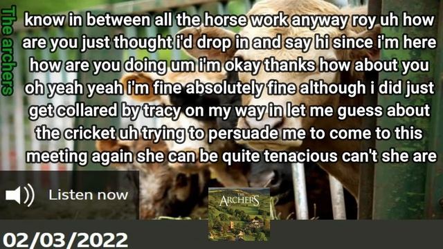 Episode of 02 03 2022 The Archers with Subtitles Soap Opera BBC Learn English by listening смотреть онлайн