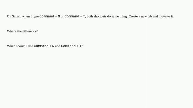 What's different between Command N or T on Safari? смотреть онлайн