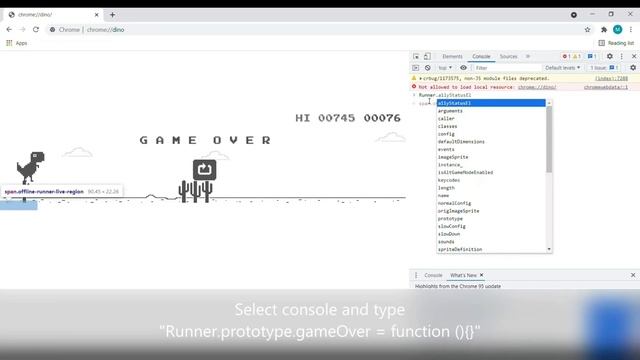 How to hack Chrome Dinosaur game | Chrome dino hack | AutoPlay mode смотреть онлайн