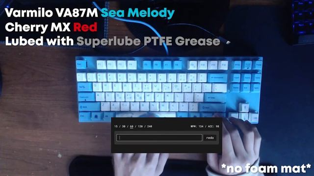 Varmilo VA87M Sea Melody TKL Typing (Cherry Mx Reds) [ASMR] смотреть онлайн