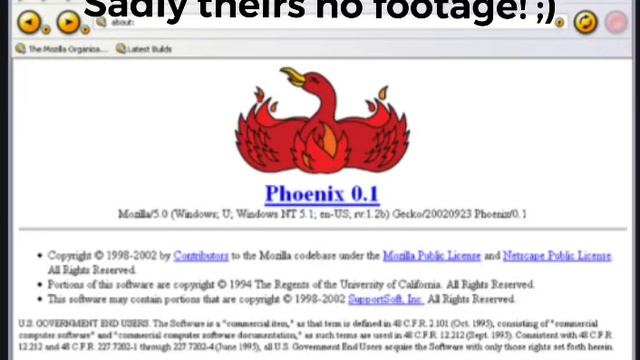 FireFox version 0.1 Footage Snapshot (2002 first Firefox version. смотреть онлайн