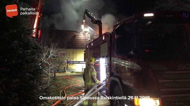 Omakotitalon palo Sipoon Raiskintiellä 26.11.2018 смотреть онлайн